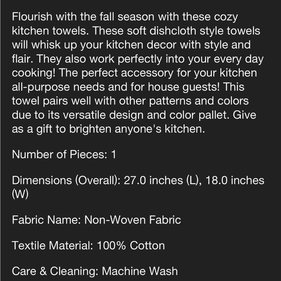 C&F HOME EMBROIDERED PUMPKIN HAND TOWEL - Picture 7 of 7